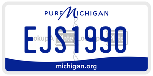 EJS1990 license plate in Michigan