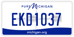 EKD1037 license plate in Michigan