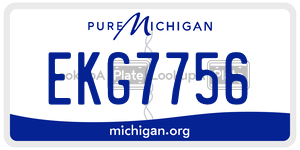 EKG7756 license plate in Michigan