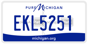 EKL5251 license plate in Michigan