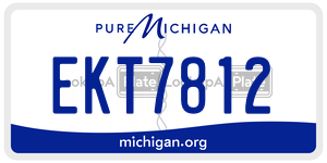 EKT7812 license plate in Michigan
