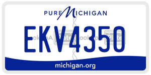 EKV4350 license plate in Michigan