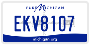 EKV8107 license plate in Michigan