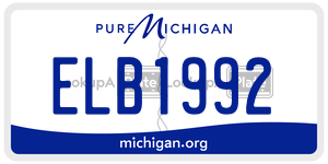 ELB1992  license plate in MI