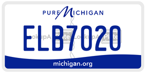 ELB7020  license plate in MI