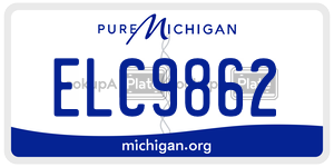ELC9862 license plate in Michigan