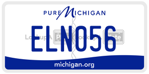ELN056 license plate in Michigan