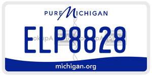 ELP8828 license plate in Michigan