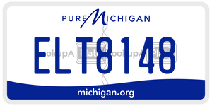 ELT8148 license plate in Michigan