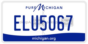 ELU5067 license plate in Michigan