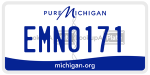 EMN0171 license plate in Michigan