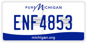 ENF4853 license plate in Michigan