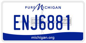 ENJ6881 license plate in Michigan