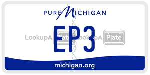 EP3 license plate in Michigan