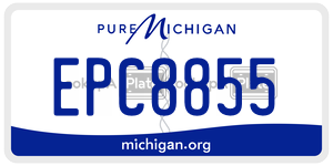 EPC8855 license plate in Michigan