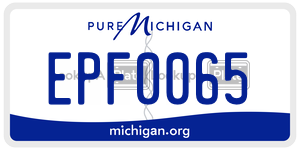 EPF0065  license plate in MI