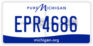 EPR4686  license plate in MI