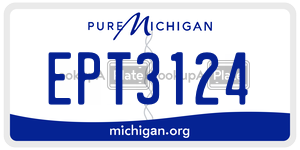 EPT3124 license plate in Michigan