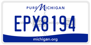 EPX8194 license plate in Michigan
