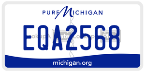 EQA2568 license plate in Michigan