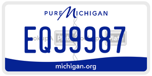 EQJ9987 license plate in Michigan