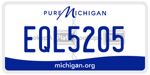 EQL5205 license plate in Michigan