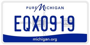 EQX0919 license plate in Michigan