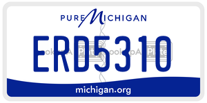 ERD5310  license plate in MI