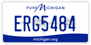 ERG5484 license plate in Michigan