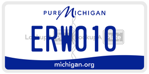 ERW010  license plate in MI