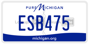 ESB475  license plate in MI
