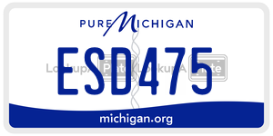 ESD475  license plate in MI
