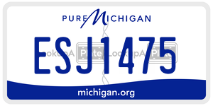ESJ1475  license plate in MI