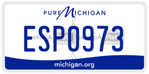 ESP0973 license plate in Michigan