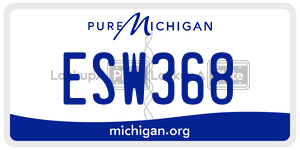 ESW368  license plate in MI