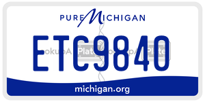 ETC9840 license plate in Michigan
