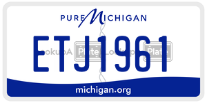 ETJ1961 license plate in Michigan