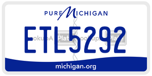 ETL5292  license plate in MI