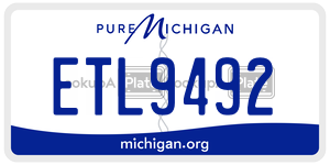 ETL9492 license plate in Michigan