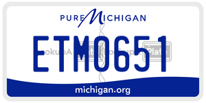 ETM0651  license plate in MI