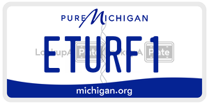 ETURF1 license plate in Michigan