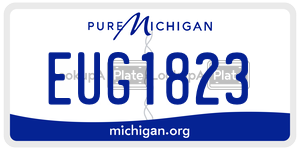 EUG1823  license plate in MI