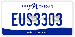 EUS3303 license plate in Michigan