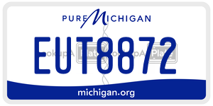 EUT8872  license plate in MI