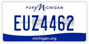 EUZ4462  license plate in MI