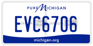 EVC6706  license plate in MI