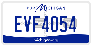 EVF4054  license plate in MI