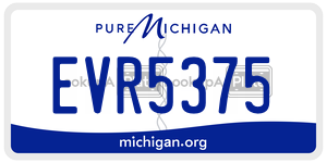 EVR5375  license plate in MI
