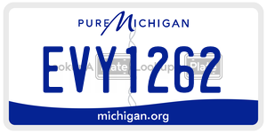 EVY1262 license plate in Michigan