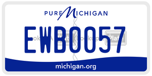 EWB0057 license plate in Michigan